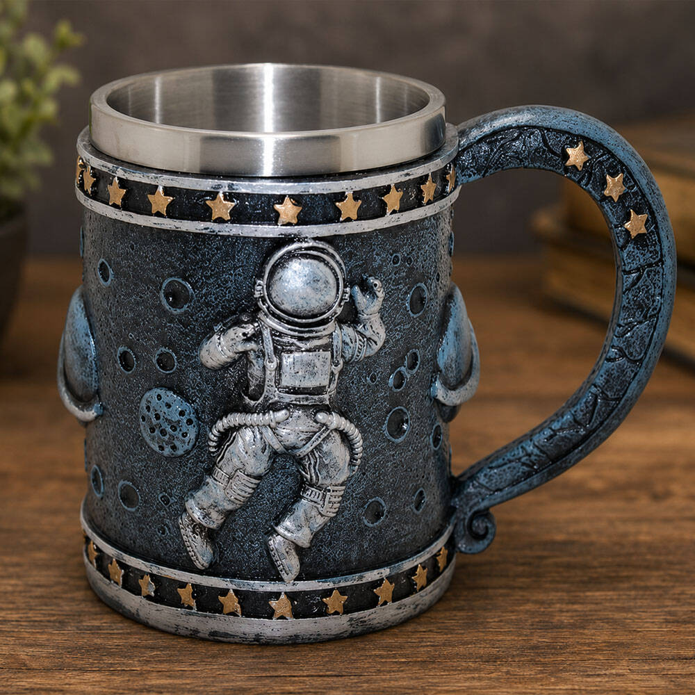 3D Astronot Tasarımlı Kupa Bardak - 1
