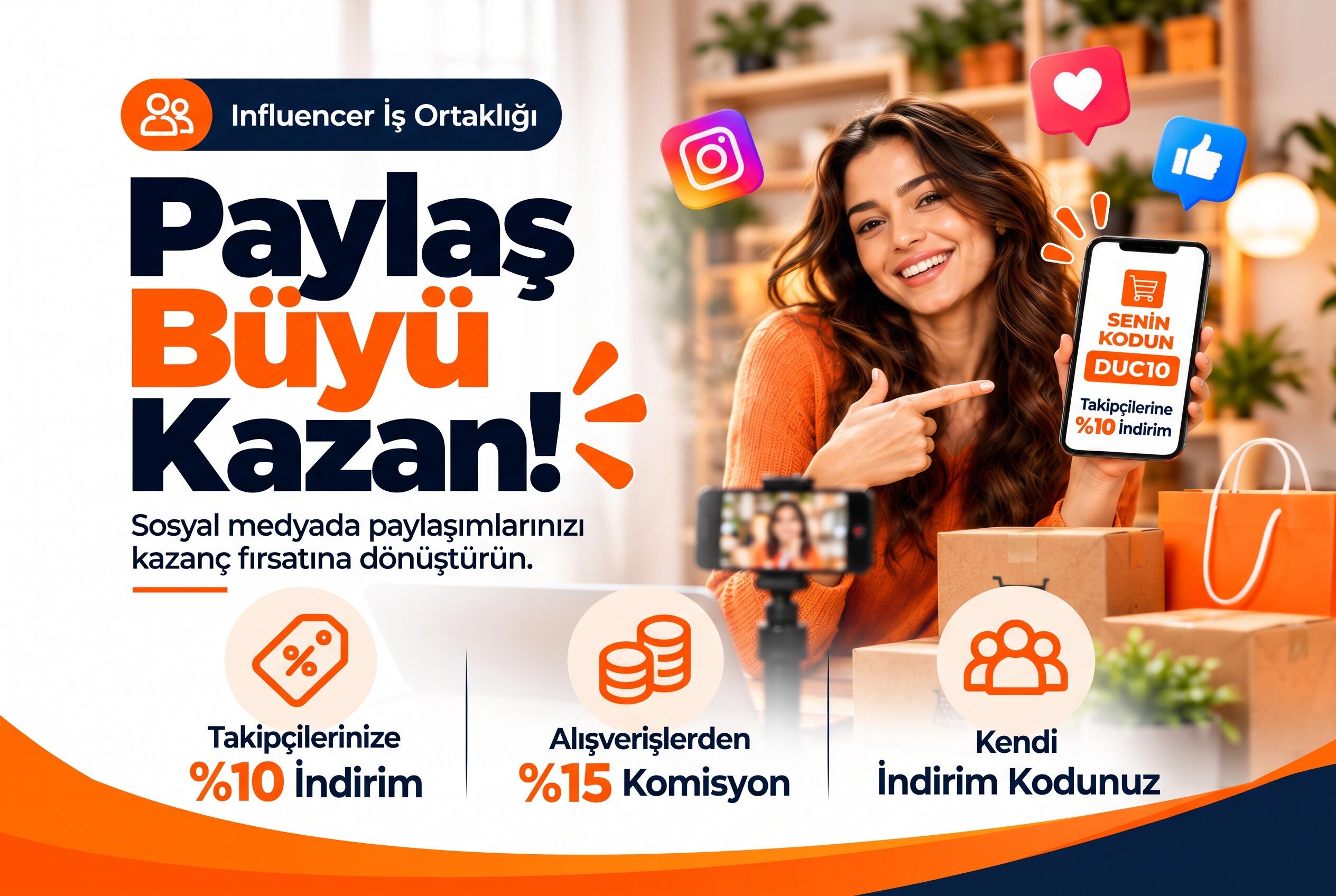 Depodaucuz Influencer Programı: Paylaş, Büyü, Kazan!