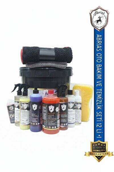 Abrias Oto Bakım ve Temizlik Seti 12 in 1 Bezli set - 1