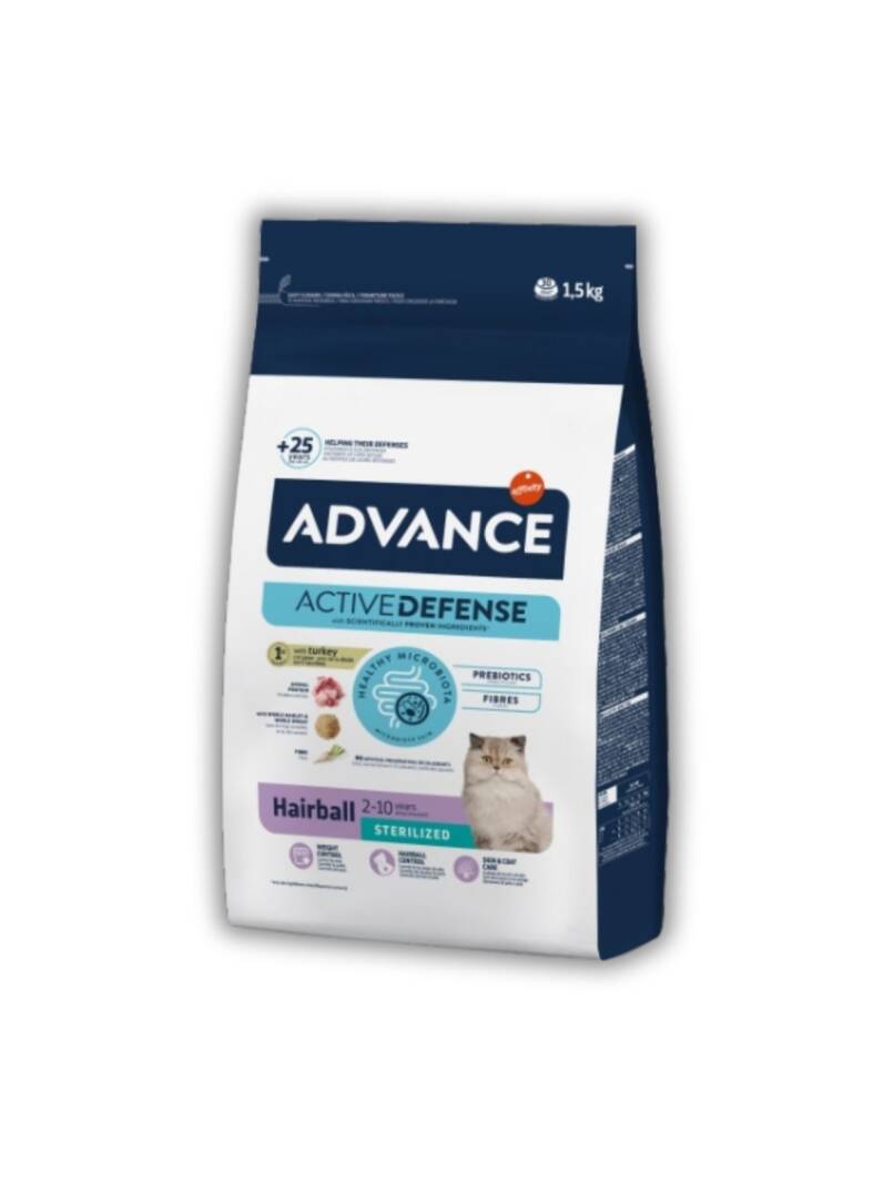 Advance Hairball Sterilised Hindili Tüy Destekleyici Kısırlaştırılmış Kedi Maması 1.5 Kg - 1