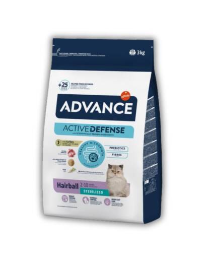 Advance Hairball Sterilised Hindili Tüy Destekleyici Kısırlaştırılmış Kedi Maması 3 Kg