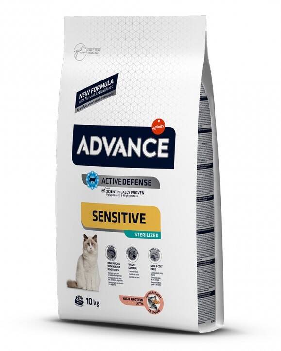 Advance Sensitive Sterilised Somonlu Kedi Maması 10 Kg - 1