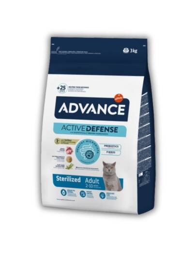 Advance Sterilised Hindili Kısırlaştırılmış Kedi Maması 3 Kg
