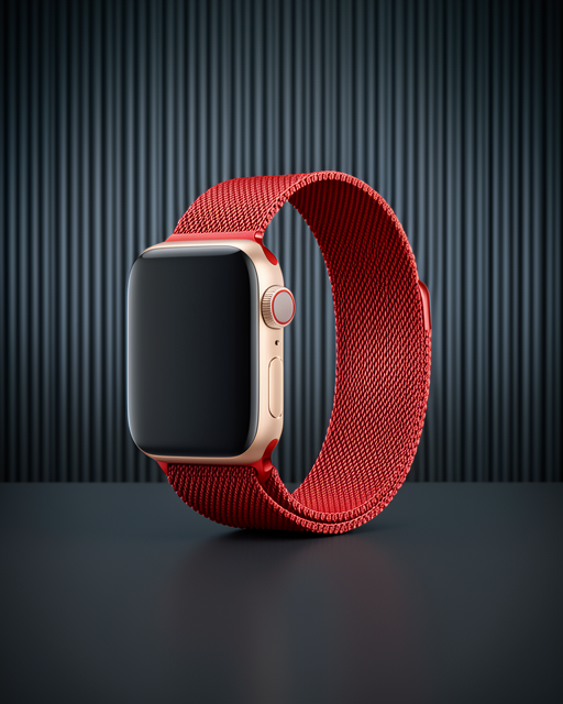 Apple Watch 38mm Metal Mıknatıslı Kordon - Kırmızı - 1