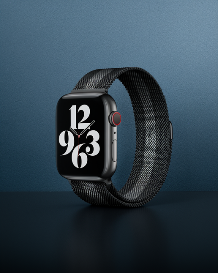 Apple Watch 38mm Metal Mıknatıslı Kordon - Siyah-beyaz