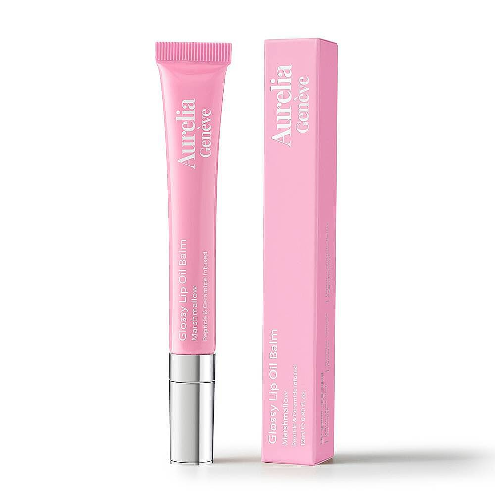 Aurelia Geneve Glossy Lip Oil Balm Peptit & Seramid İçeren Nemlendirici Etkili Renkli Lip Balm Marshmallow 12 ml - 10