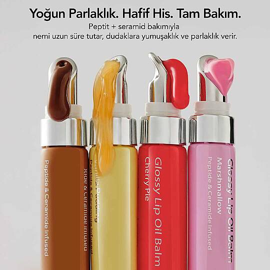 Aurelia Geneve Glossy Lip Oil Balm Peptit & Seramid İçeren Nemlendirici Etkili Renkli Lip Balm Marshmallow 12 ml - 5