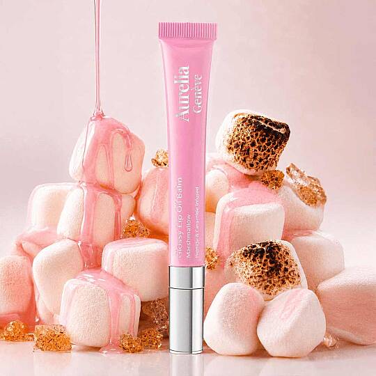 Aurelia Geneve Glossy Lip Oil Balm Peptit & Seramid İçeren Nemlendirici Etkili Renkli Lip Balm Marshmallow 12 ml - 2