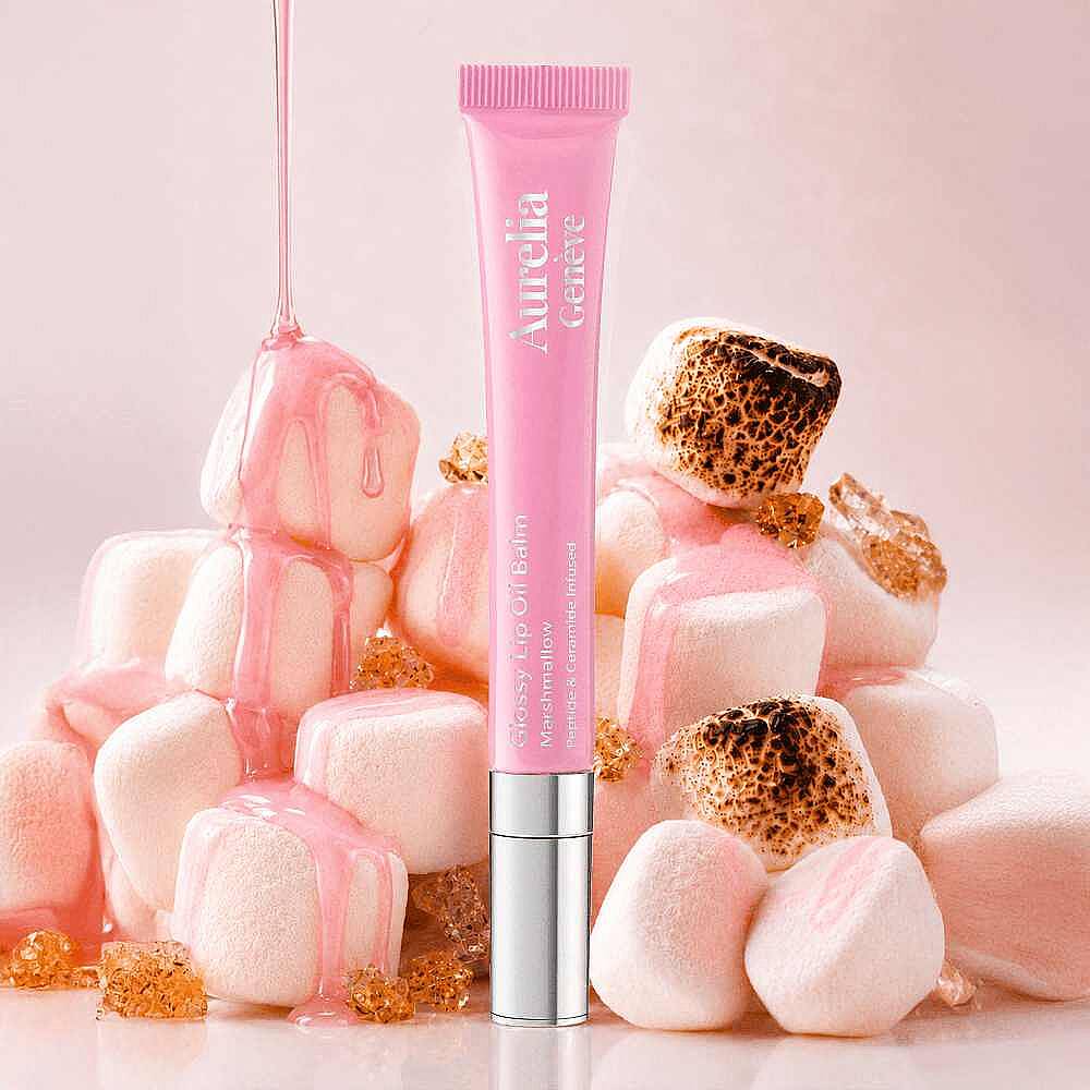 Aurelia Geneve Glossy Lip Oil Balm Peptit & Seramid İçeren Nemlendirici Etkili Renkli Lip Balm Marshmallow 12 ml - 2