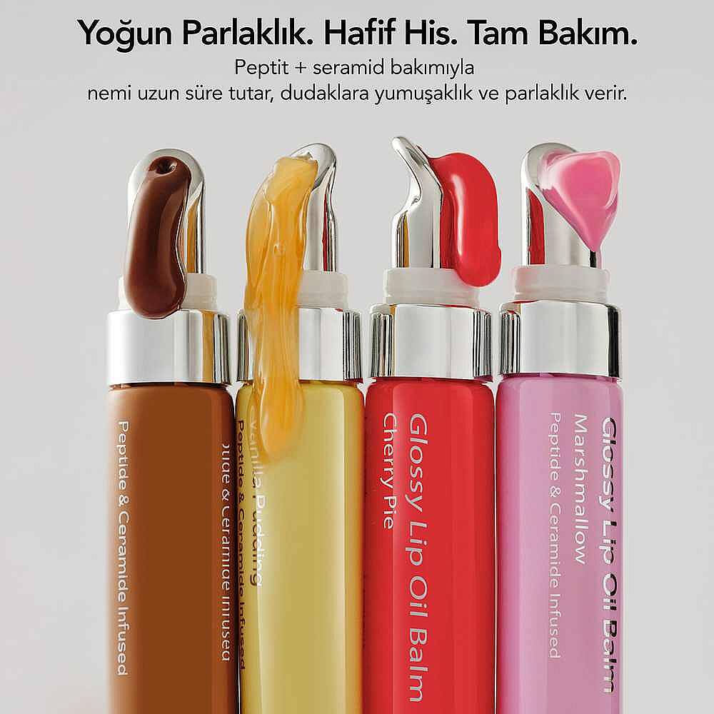 Aurelia Geneve Glossy Lip Oil Balm Peptit & Seramid İçeren Nemlendirici Etkili Renkli Lip Balm Mocha Mousse 12 ml - 6