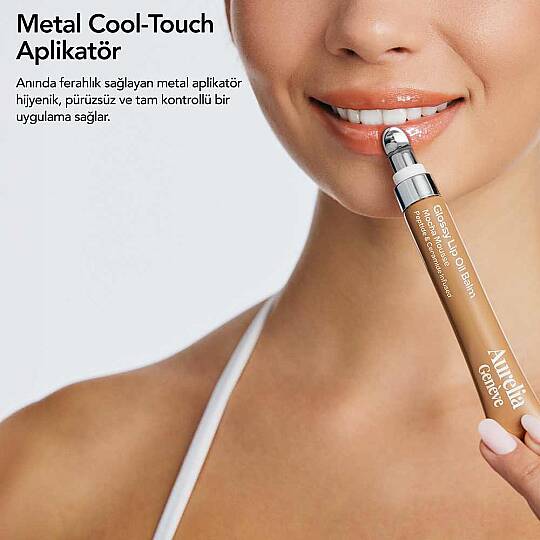 Aurelia Geneve Glossy Lip Oil Balm Peptit & Seramid İçeren Nemlendirici Etkili Renkli Lip Balm Mocha Mousse 12 ml - 5