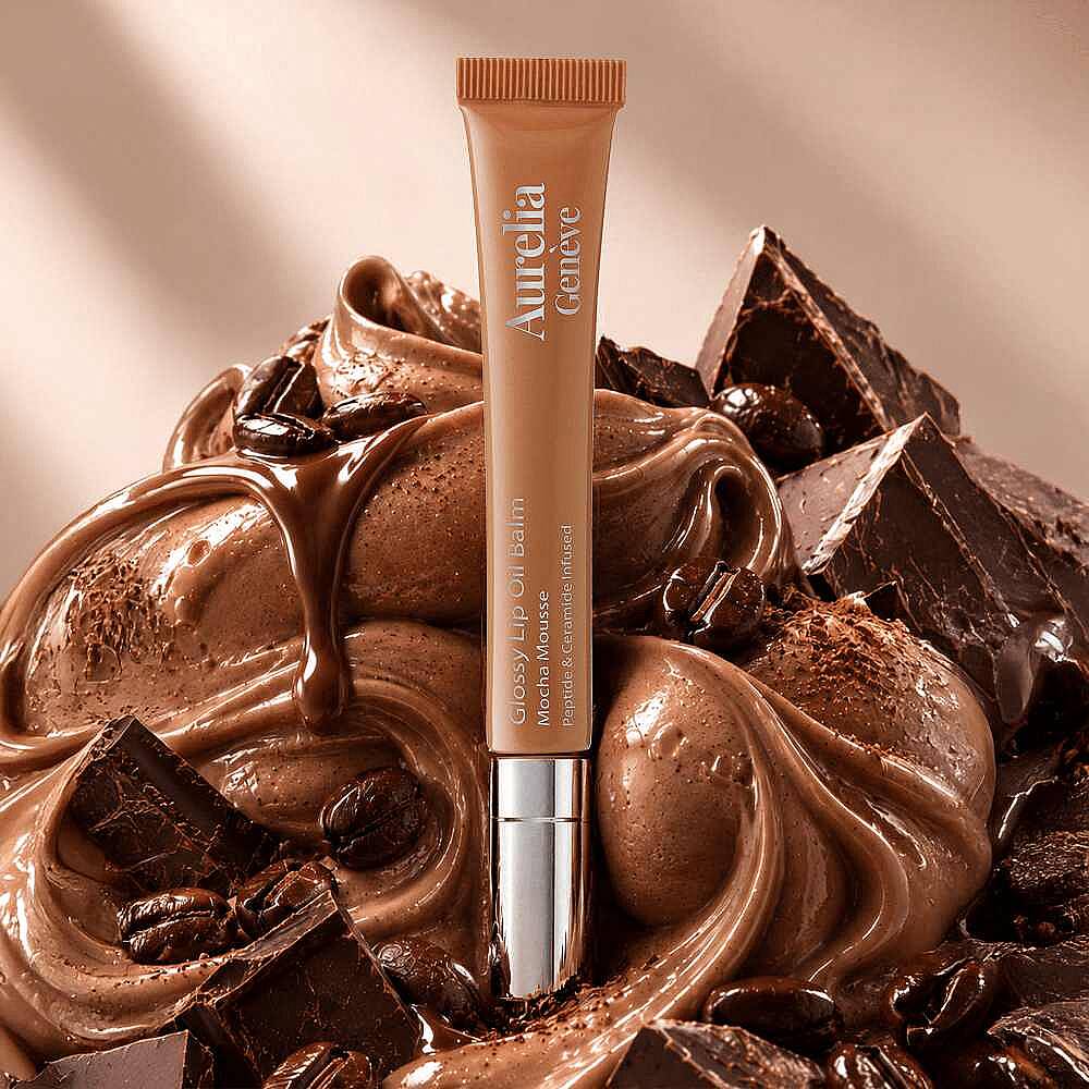 Aurelia Geneve Glossy Lip Oil Balm Peptit & Seramid İçeren Nemlendirici Etkili Renkli Lip Balm Mocha Mousse 12 ml - 2