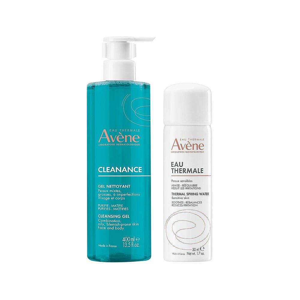 Avene Cleanance Yağlı ve Akneye Eğilimli Ciltler İçin Matlaştırıcı Etkili Temizleme Jeli 400 ml ve Termal Su 50 ml - 1