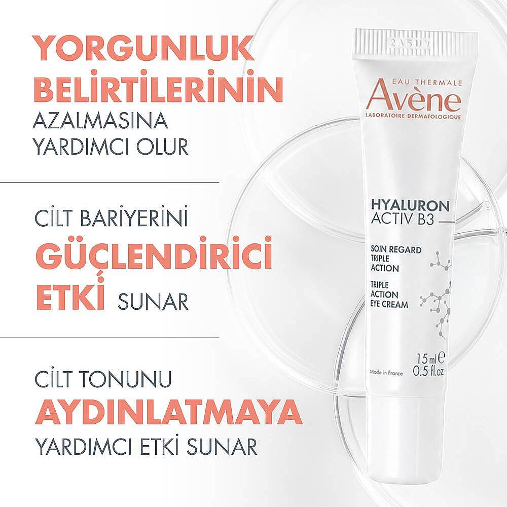 Avene Hyalüronik Asit ve Niasinamid İçerikli Üç Etkili Göz Çevresi Bakım Kremi 15 ml - 2