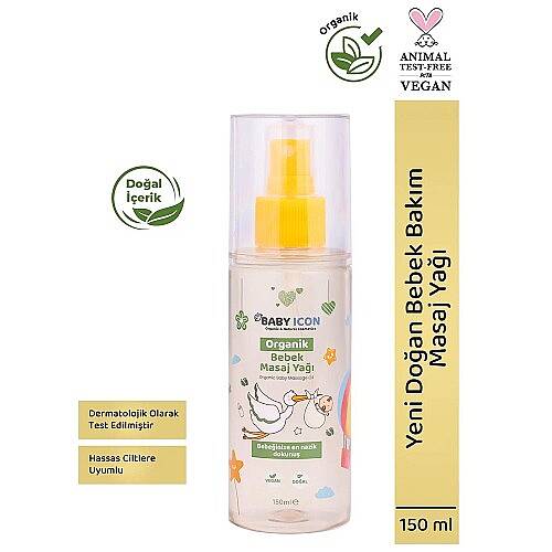 BABY İCON Masaj Yağ 150 ml Organik Vegan - 8