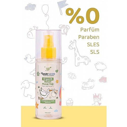 BABY İCON Masaj Yağ 150 ml Organik Vegan - 4