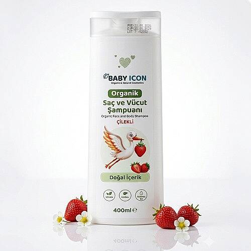 BABY İCON Şampuan Saç Ve Vücut 400ml Çilek
