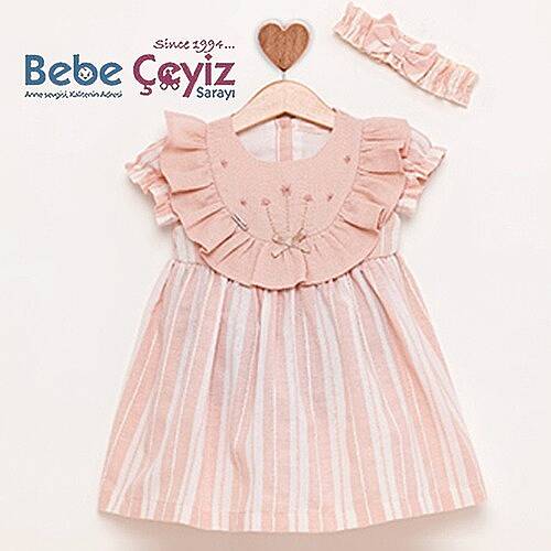 BABY ROSE Elbise Robası Nakışlı Fırfırlı - 2