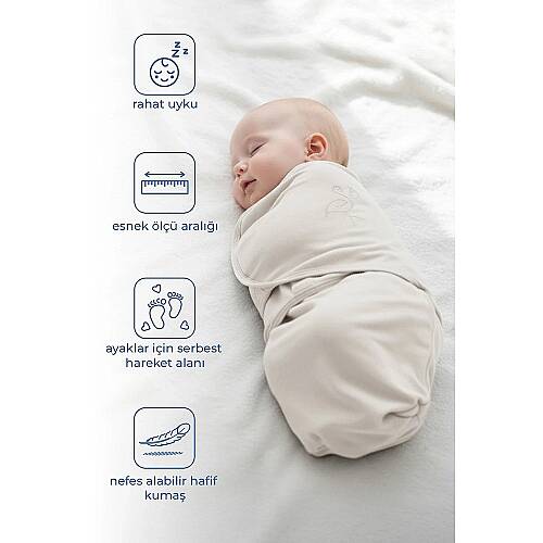 BABYJEM Kundak Penye Ekru