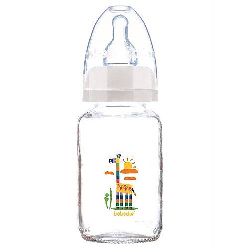 BEBEDOR Biberon Cam Desenli 120 ML (Asorti)