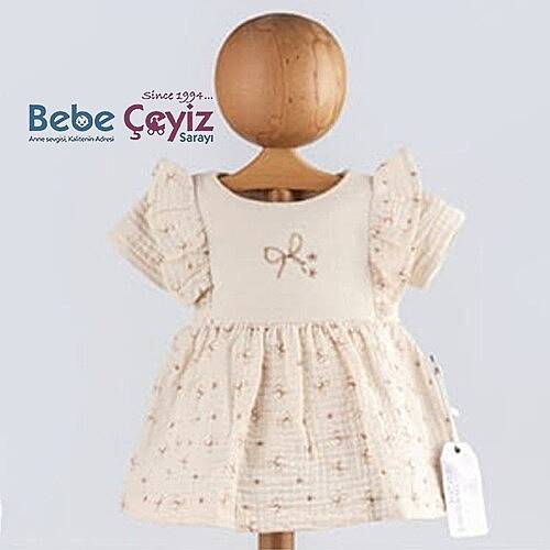 BEBESSİ Elbise Badi Spring Time Bej - 1