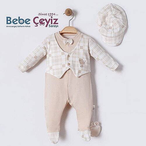 BEBESSİ Tulum Şapkalı Baby King - 2
