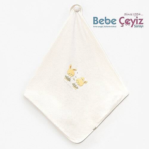 BEBİTOF Battaniye Etekli Tavşanlar Kapitone Yeşil