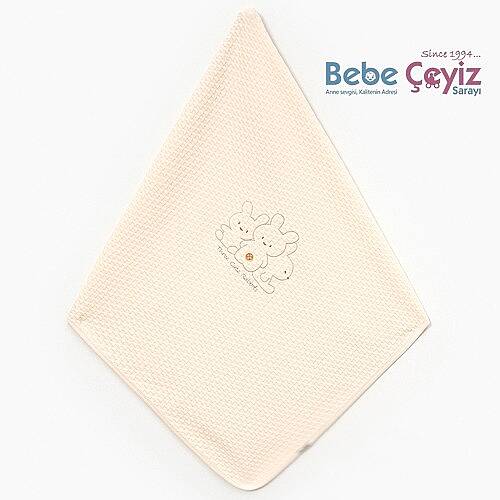 BEBİTOF Battaniye Sevimli Tavşanlı Bej