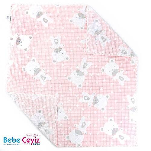 BEBİTOF Battaniye Süs Dikişli Ayıcık - 7