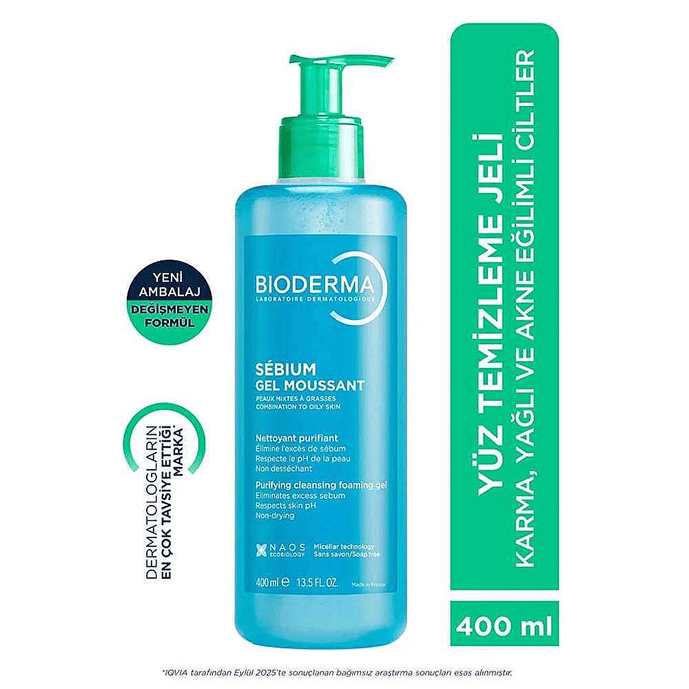 Bioderma Sebium Foaming Temizleyici Jel 2x400 ml - 7