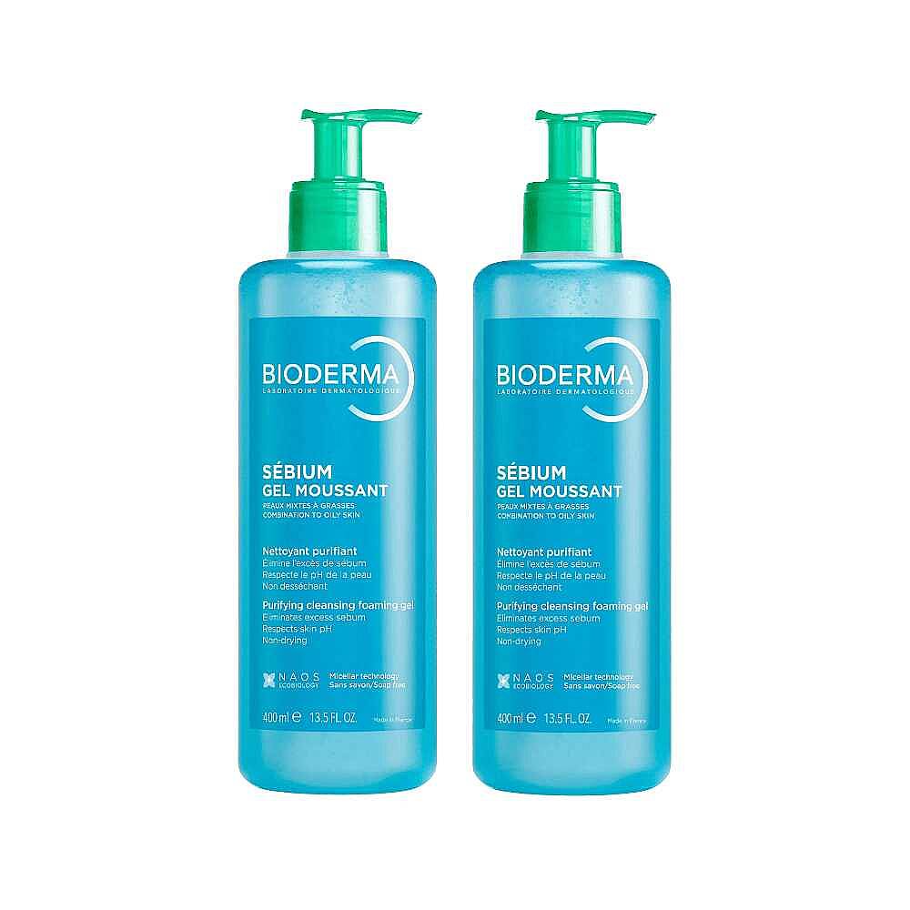 Bioderma Sebium Foaming Temizleyici Jel 2x400 ml - 1