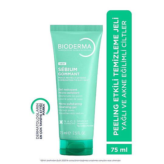 Bioderma Sebium Gommant Micro Exfolianting Yüz Temizleme Jeli 75 ml - 2