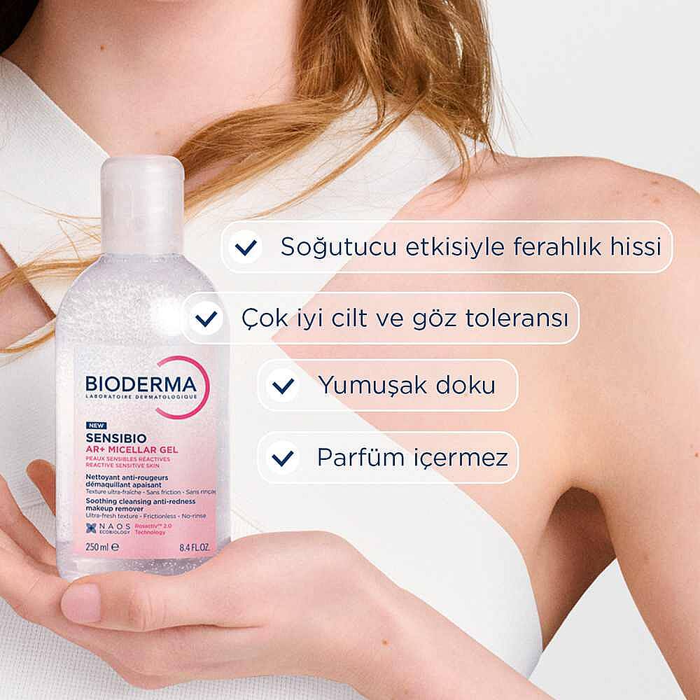 Bioderma Sensibio Ar+ Micellar Gel Kızarıklık Eğilimli Hassas Ciltler için Misel Jel 250 ml - 7