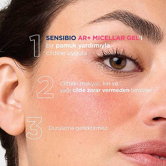 Bioderma Sensibio Ar+ Micellar Gel Kızarıklık Eğilimli Hassas Ciltler için Misel Jel 250 ml - 5