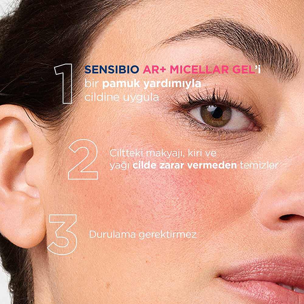 Bioderma Sensibio Ar+ Micellar Gel Kızarıklık Eğilimli Hassas Ciltler için Misel Jel 250 ml - 5