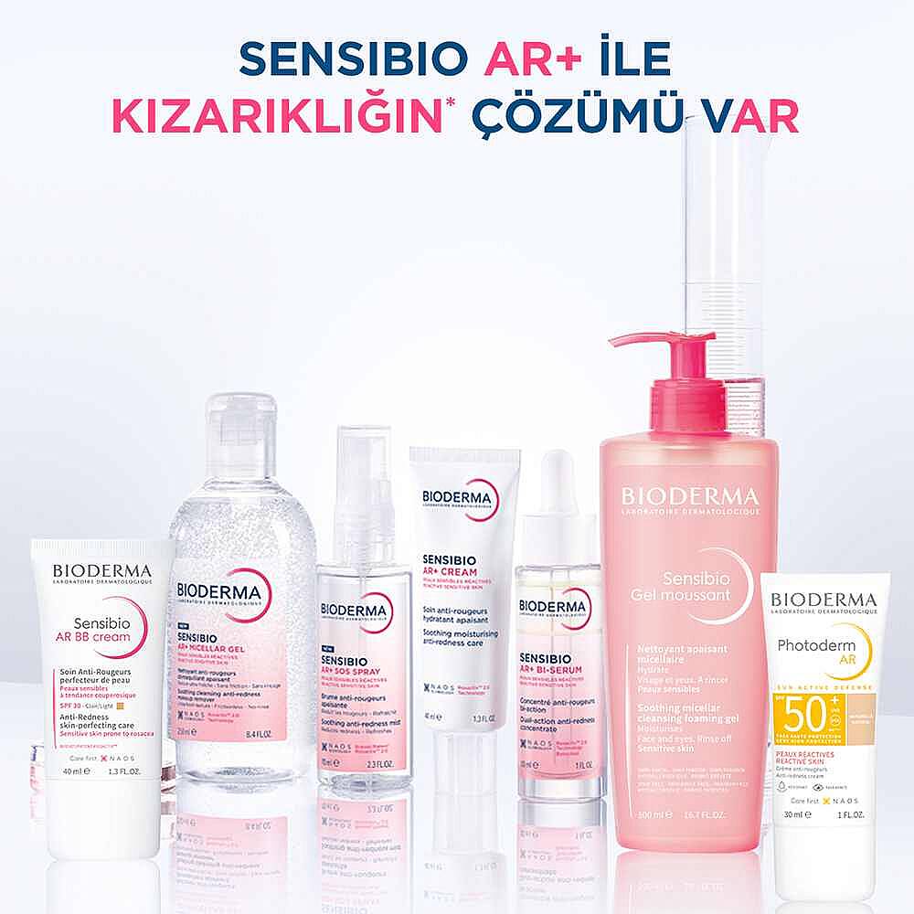 Bioderma Sensibio Ar+ Micellar Gel Kızarıklık Eğilimli Hassas Ciltler için Misel Jel 250 ml - 3