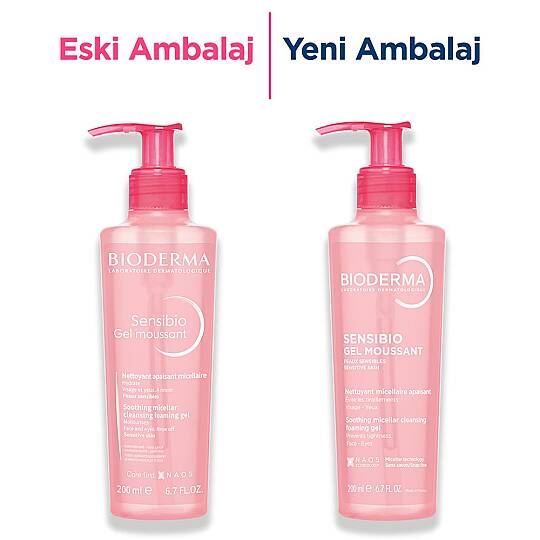 Bioderma Sensibio Foaming Gel Hassas ve Normal Ciltler Misel Yüz Temizleme Jeli 200 ml 2 Adet - 2
