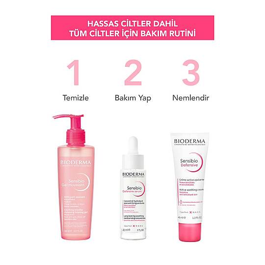 Bioderma Sensibio Foaming Gel Hassas ve Normal Ciltler Misel Yüz Temizleme Jeli 200 ml - 3