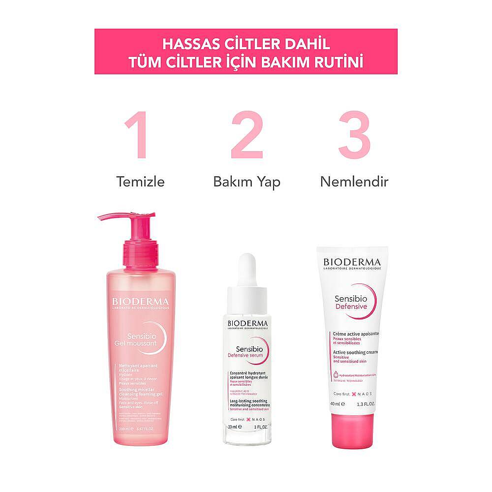 Bioderma Sensibio Foaming Gel Hassas ve Normal Ciltler Misel Yüz Temizleme Jeli 200 ml - 3