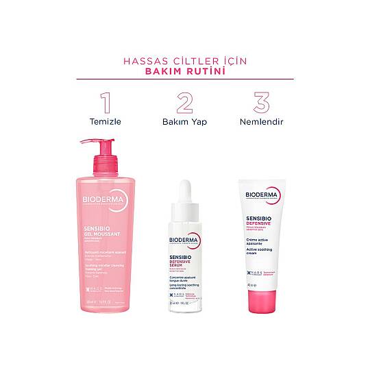 Bioderma Sensibio Foaming Gel Hassas ve Normal Ciltler Misel Yüz Temizleme Jeli 500 ml - 4