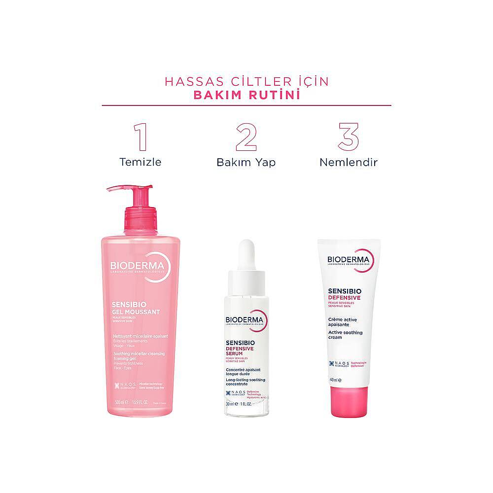 Bioderma Sensibio Foaming Gel Hassas ve Normal Ciltler Misel Yüz Temizleme Jeli 500 ml - 4