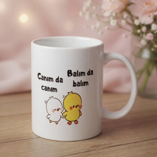 Canım Da Canım Balım Da Balım Tasarımlı Kupa Bardak