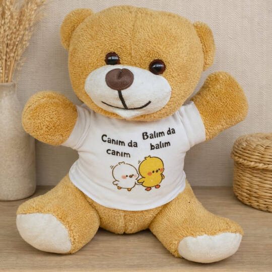 Canım Da Canım Balım Da Balım Tişörtlü Peluş Ayıcık