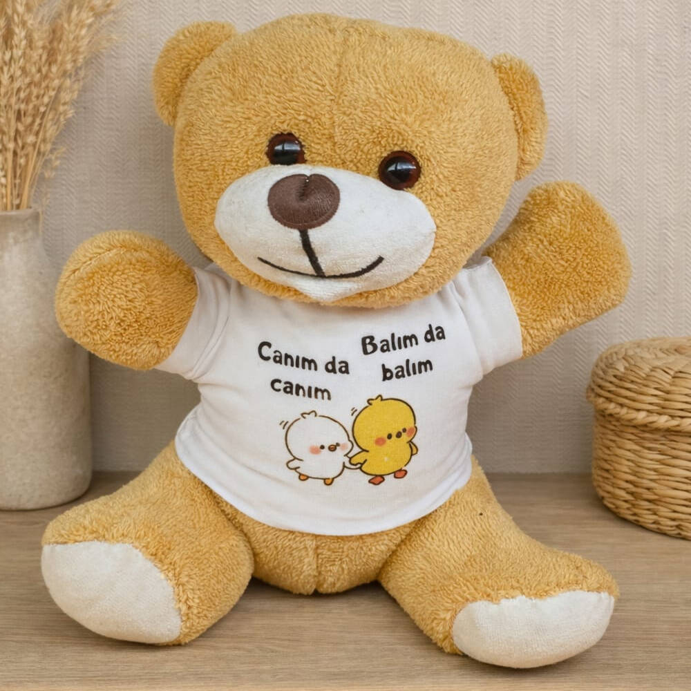 Canım Da Canım Balım Da Balım Tişörtlü Peluş Ayıcık - 1