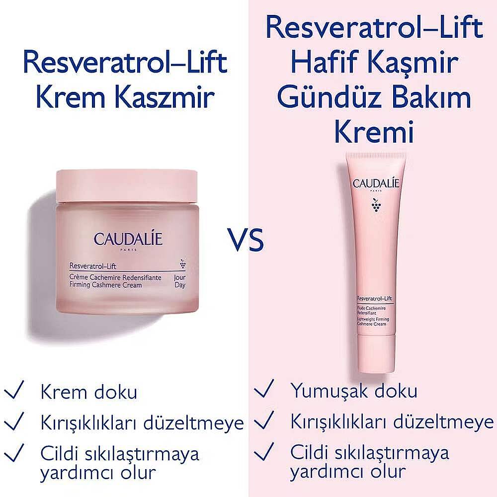 Caudalie Resveratrol-Lift Sıkılaştırıcı Etkili Hafif Dokulu Kaşmir Gündüz Bakım Kremi 40 ml - 3