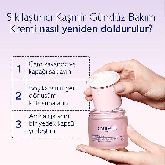 Caudalie Resveratrol-Lift Sıkılaştırıcı Etkili Kaşmir Gündüz Bakım Kremi Yedek Kapsül 50 ml - 4