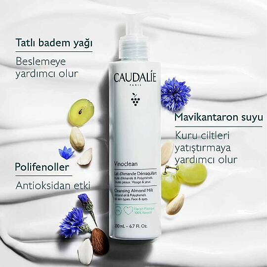 Caudalie Vinoclean Badem Yağlı Temizleme Sütü 200 ml - 11