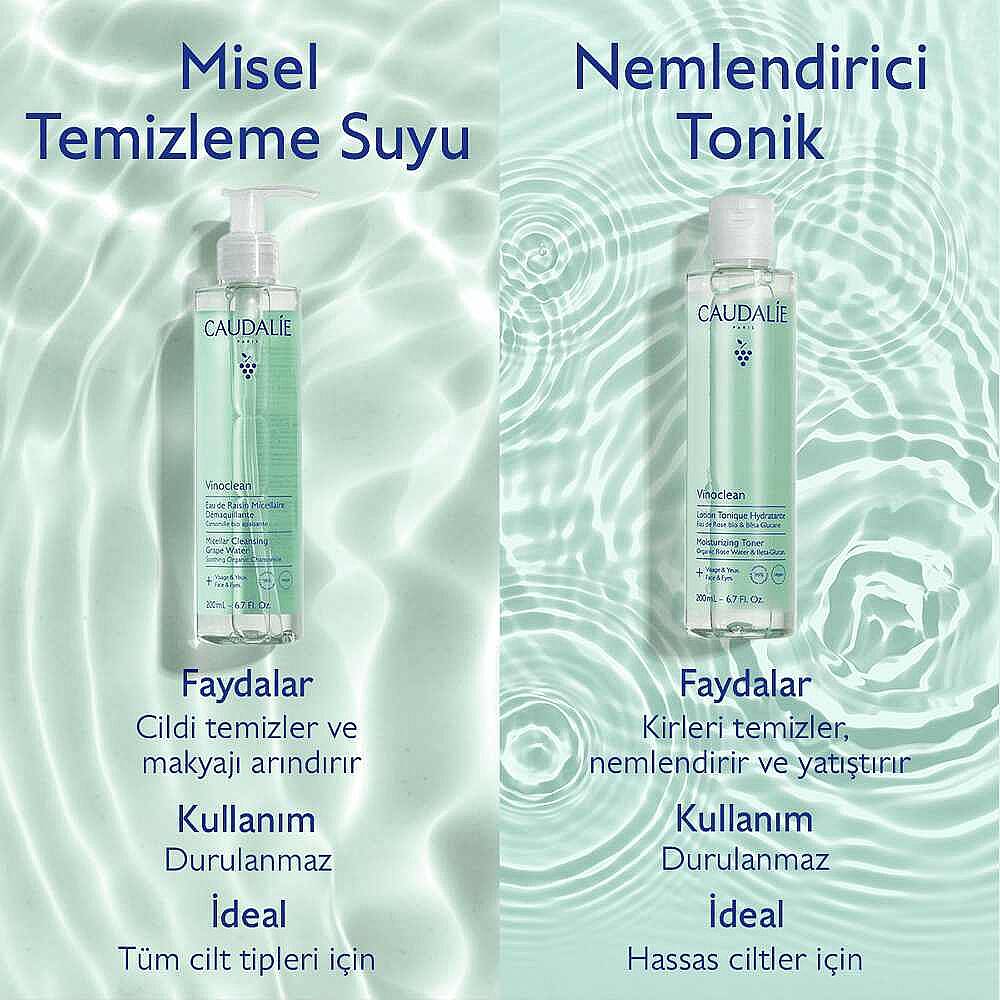 Caudalie Vinoclean Üzümlü Misel Yüz Temizleme Suyu 200 ml - 7