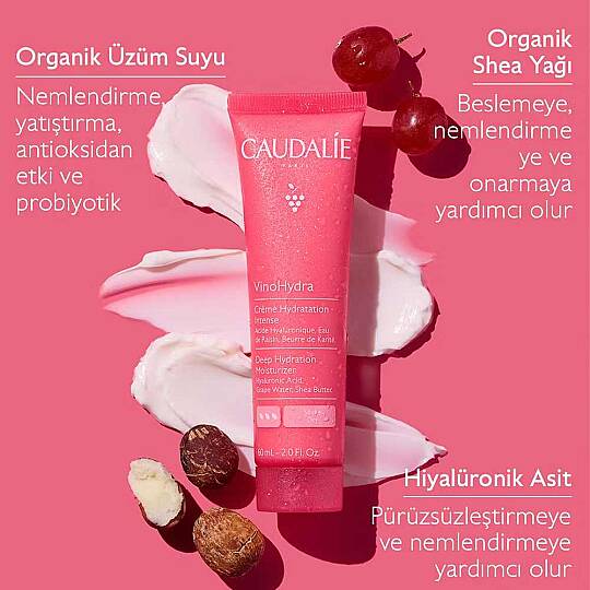 Caudalie VinoHydra Deep Hydration Moisturizer Yoğun Nemlendirici Bakım Kremi 60 ml - 9