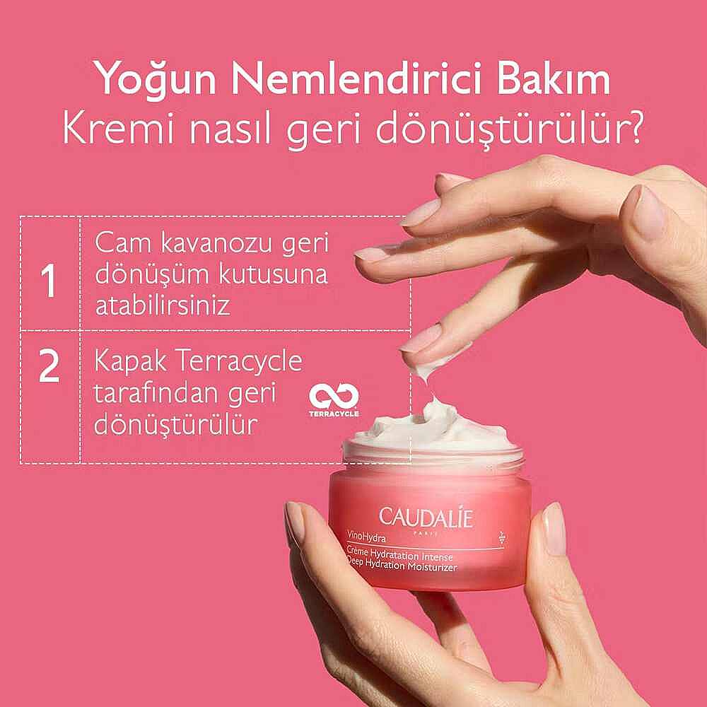 Caudalie VinoHydra Deep Hydration Moisturizer Yoğun Nemlendirici Bakım Kremi 60 ml - 3